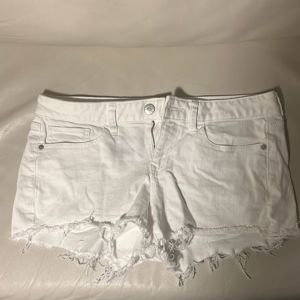Low rise express white shorts womens